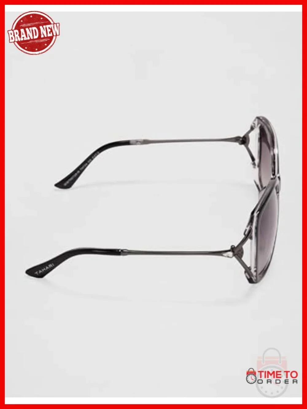 UV400 Protective Polycarbonate Oval Sunglasses with Microfiber Pouch, Fashion